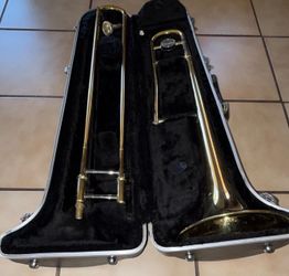 Yamaha Bb Tenor Slide Trombone Gold Finish w/ Hard Case & Mouthpiece