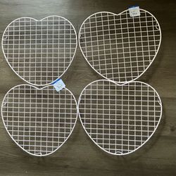 4 NWT Pale Pink Heart Shaped Cooling Racks