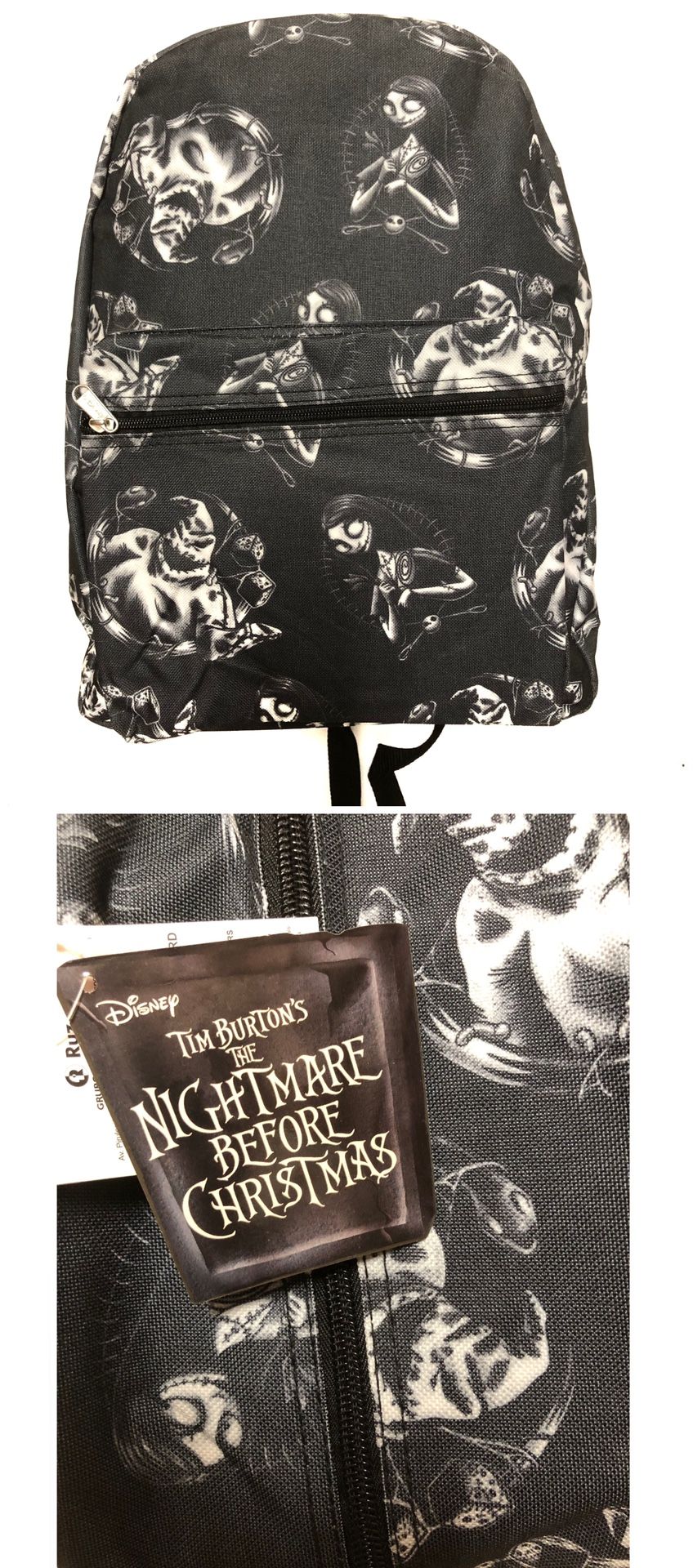 NEW! Disney the nightmare before Christmas Sally Oogie Boogie jack Skellington Backpack Disneyland book bag Halloween haunted mansion travel bag