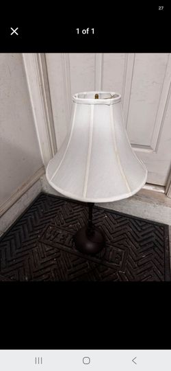 Metal Table Lamp with White Fabric Shades Set of 3