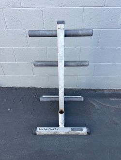 Body Solid 6-Post Olympic Weight Tree and Bar Holder… Home Gym Fitness…. $40 Price is Firm!!!!