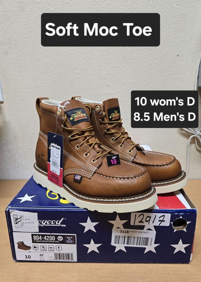 Thorogood Work Boot Size 10W/ 8.5M D, SOFT MOC TOE