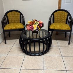 Wooden Black Sitting Set