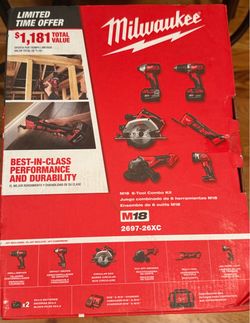 Milwaukee M18 6-Tool Combo Kit 2697-26XC