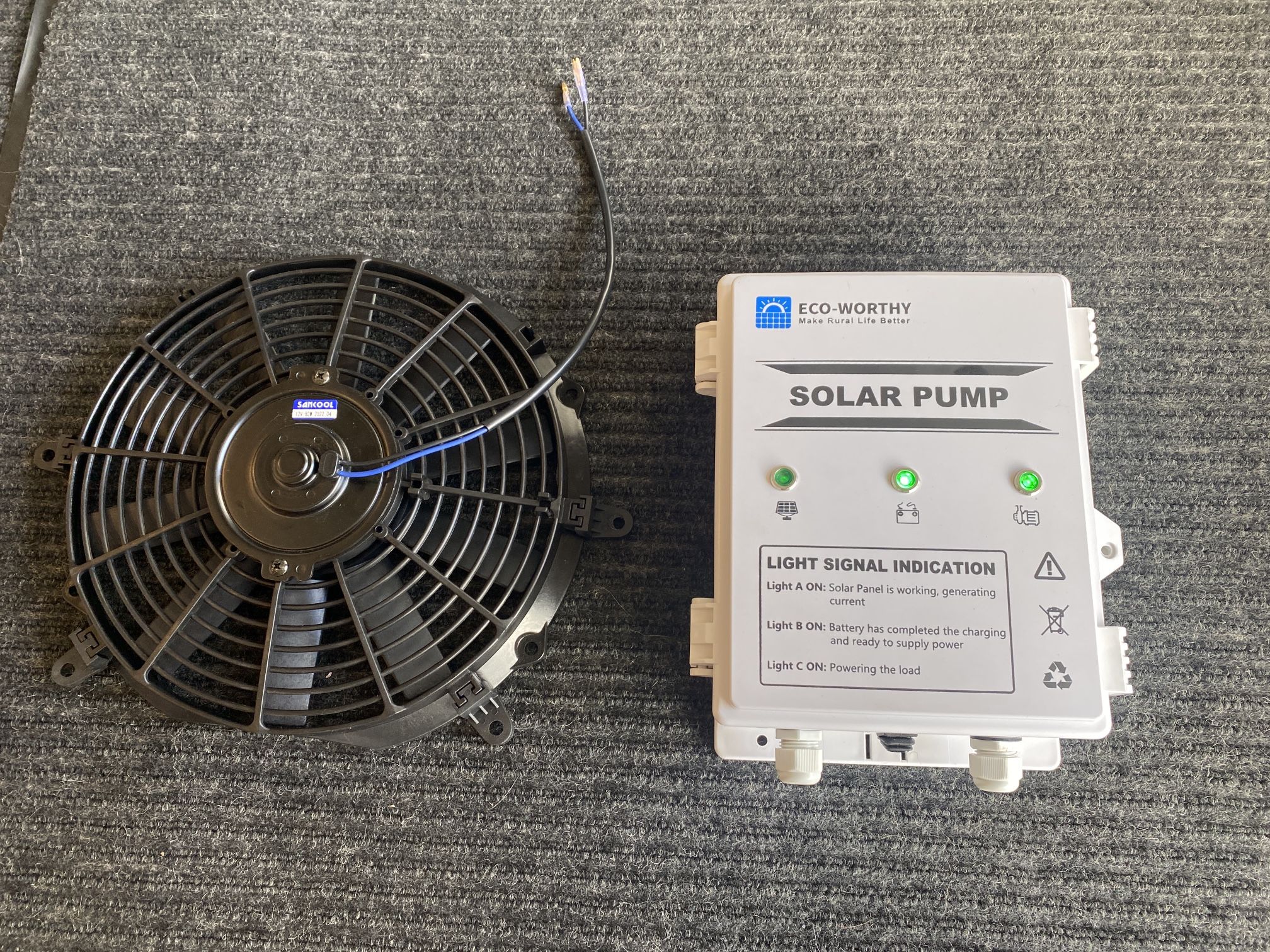Eco WORTHY Solar Power station Battery Back Up Generator With Fan