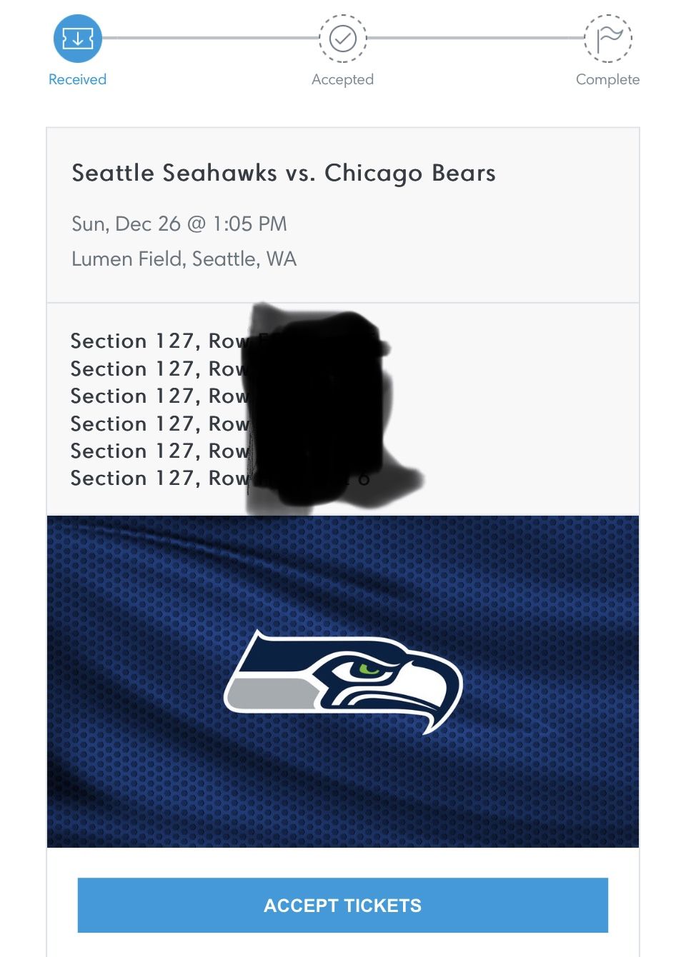Seahawks Tickets 12/26/21