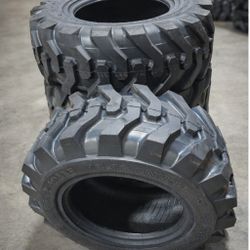 New 2 TIRE 12-16.5 Tires Bobcat Tractor Skid Steer Skip loader Rim Guard Llantas Nuevas 12.16.5