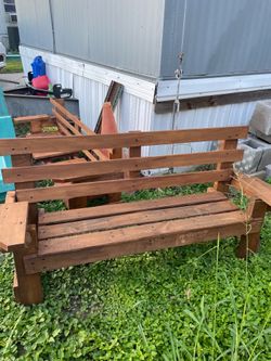Kids wooden bench