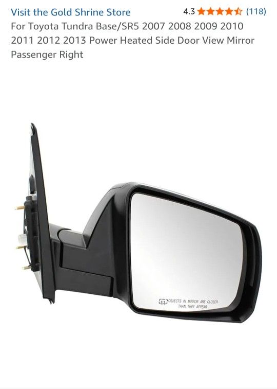 2007-2013 Toyota Tundra Mirror