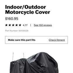 Harley Davidson motorcycle cover