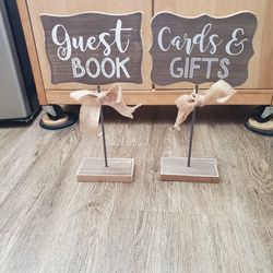 Guest Book And Cards And Gift Sign