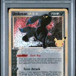 2021 POKEMON CELEBRATIONS UMBREON-GOLD STAR #17 PSA GEM MT 10