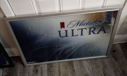 Michelob Ultra Framed Bar Mirror Sign