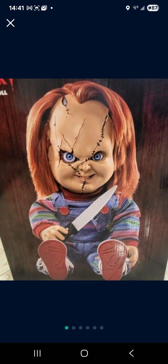 Talking Chucky Doll Halloween Decoration