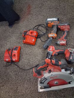 Milwaukee M18 Power Tool Set with Chargers