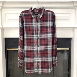 PacSun flannel Red Plaid Shirt Mens Clothes Size Large 