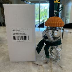 Snoopy Starbucks Glass Cup Mug New in Box 