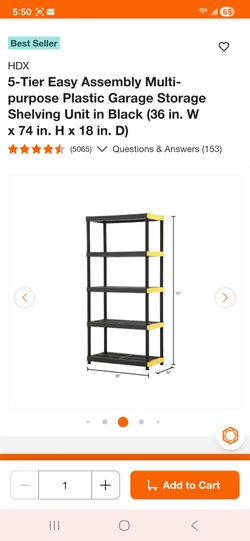 5 tier new garage shelving