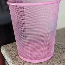 Pink Tall Trash Can