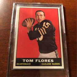 Tom Flores - 1961 Topps Rookie Card