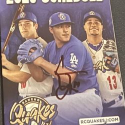 Jose Cabrera(Dodgers) Autographed 2025 Schedule (PHOTO PROOF)