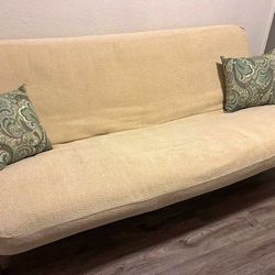 Solid Oak Futon Couch/Bed 
