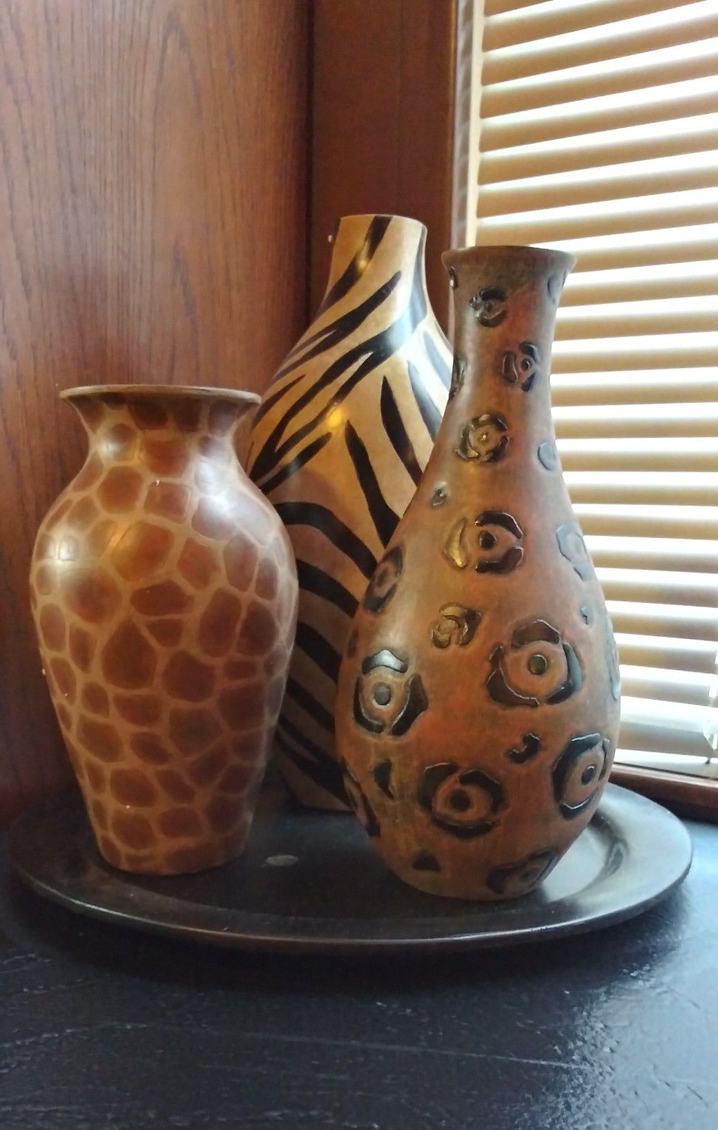 3 Beautiful African Vases