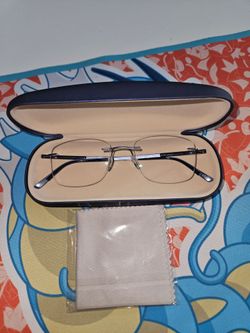 Silhouette Titanium Gray Blue Rimless Eyeglasses Frames