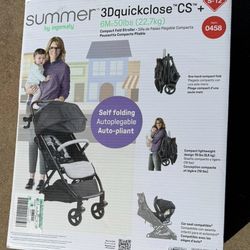 Ingenuity 3Dquickclose CS+ Compact Fold Stroller Black New in Box Lightweight 17 lbs Car Seat Ready