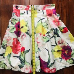 Floral A Lined Skirt