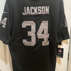 Bo Jackson Raiders Black Jersey New Size XL