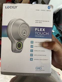 Flex Touch Satin Nickel Single-Cylinder Bluetooth Mobile App Controlled Deadbolt Lock with Biometric