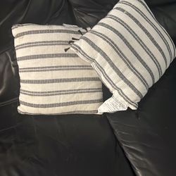 Two small throw pillows