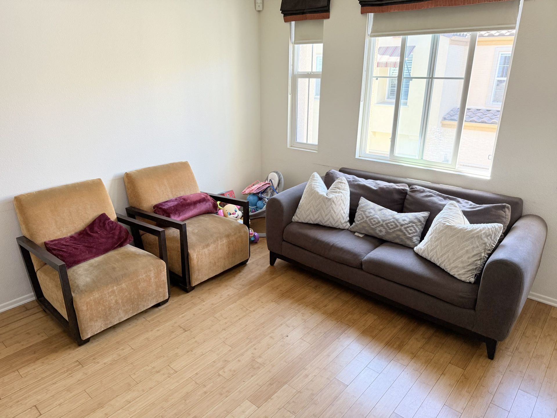 FREE!!!!!! Loveseat + Armchair