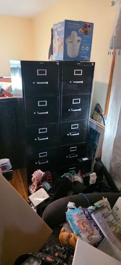 Black HON brand filing cabinets