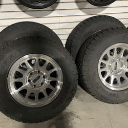 17x8.5 METHOD OFF-ROAD WHEELS 6x139.7 + TIRES (4) NEW-WE FINANCE NO CREDIT OK