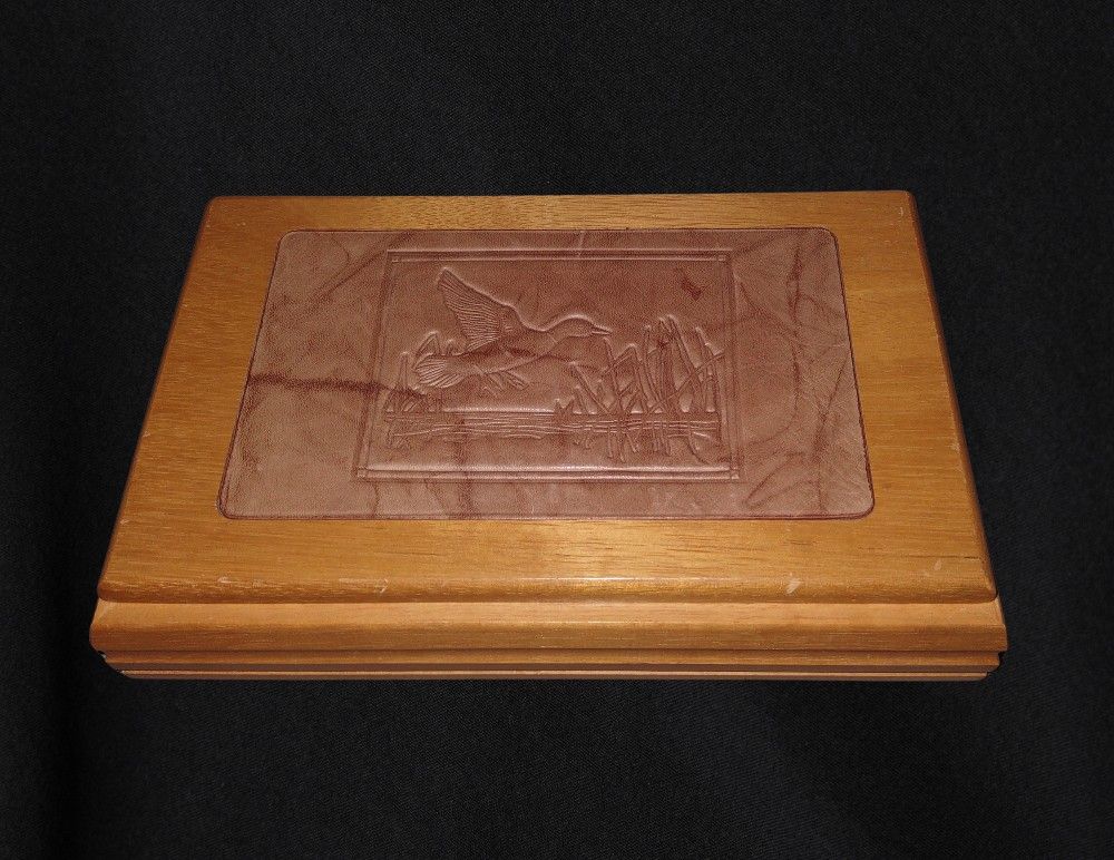 Wood & Leather Jewelry Box