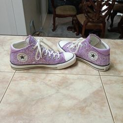 Converse Purple Glitter Shoes Women's 8.5