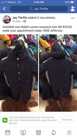 Ralph Lauren snowsuit size 3M