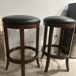 Leather Bar Stools Set Of 2