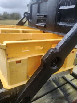 Dewalt Tool Box Missing The Wheels And 1 Slider Bracket