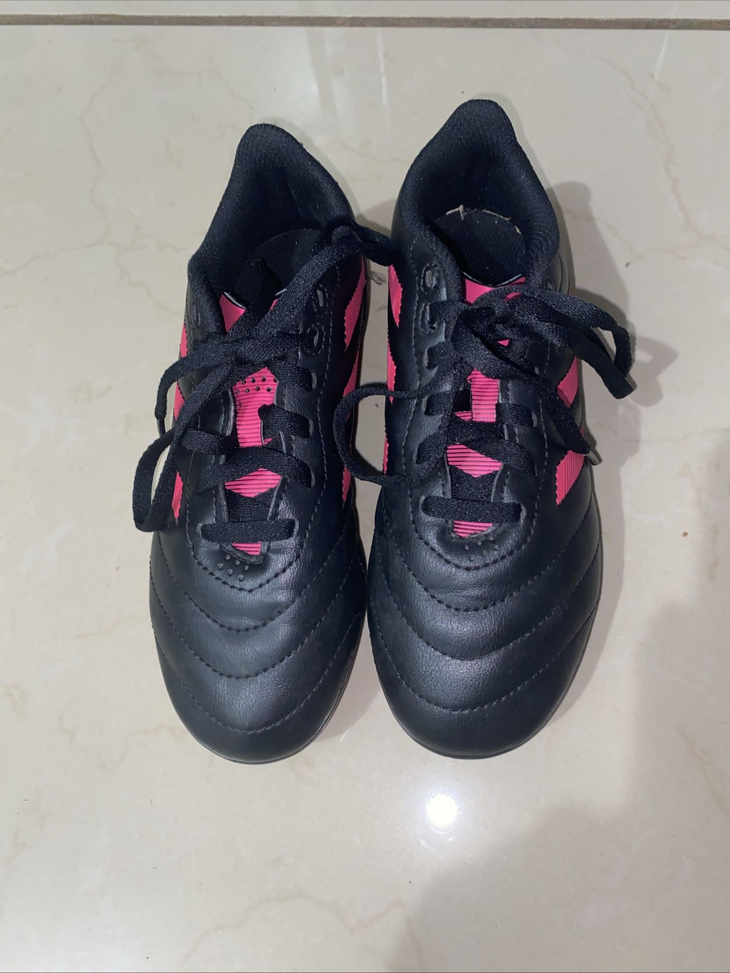 Adidas Goletto VIII JR soccer cleat Black/Pink GX6907 Youth Size 2.5