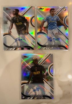 2022 Topps Finest MLS Autos Lot (3) - Jose Cifuentes  - Mamadou Fall - Sullivan