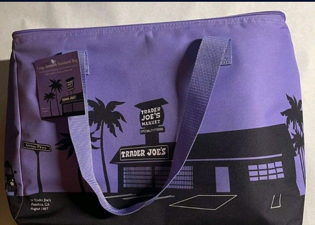 Purple Trader Joe's Bag