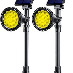 [ 2 Pack ] 2 - in - 1 Solar Lights Outdoor , 2 Modes Solar Lights Decorative 36 LED Landscape Lighting Outdoor Lights Wall Mount Patio Lights Outdoor