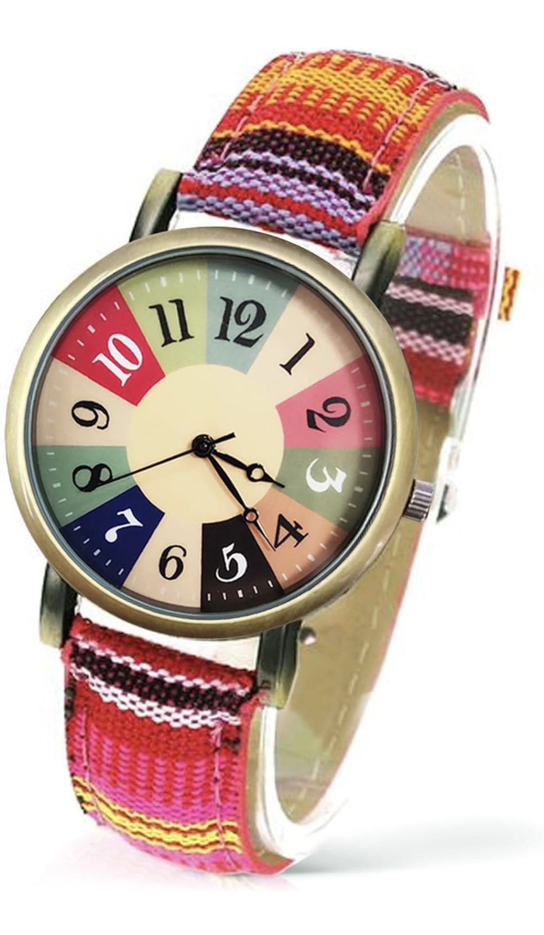 BRAND NEW IN BOX AstraMinds Ladies Watches for Women - Boho Hippie Womens Watches, PU Leather Woven Rainbow Watch  	