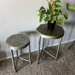 Light Metal Side Tables