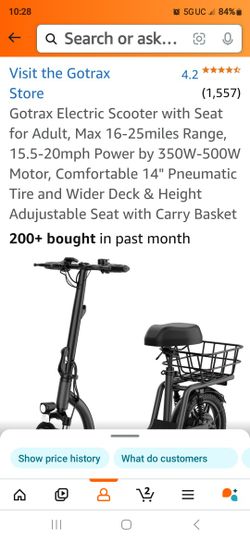 Gotrax Electric Scooter with Seat for Adult 500w