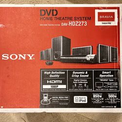 SONY 5.1 HOME THEATER SYSTEM DAV-HDZ273