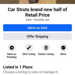 Car Strut HALF OFF Retail Price 